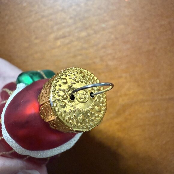 Vintage UT Santa Claus Christmas Tree Ornament Y2K Hand Painted Blown Glass Gift - Picture 3 of 4